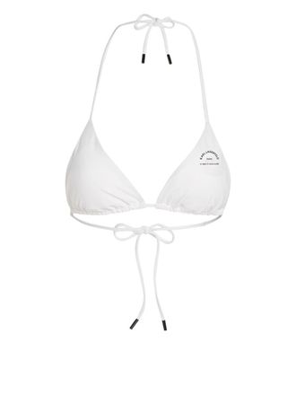Karl Lagerfeld Rue St-Guillaume bikini top - women - Recycled Polyamide/Elastane - L - White