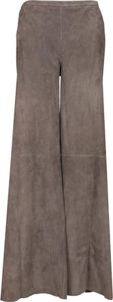 Forte_Forte Broeken, Dames, Grijs, M, Su&egrave;de, Lichtgewicht Su&egrave;de Broek