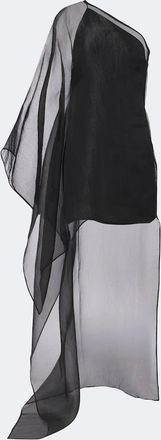 Taller Marmo Vestido corto asim&eacute;trico Boston de organza