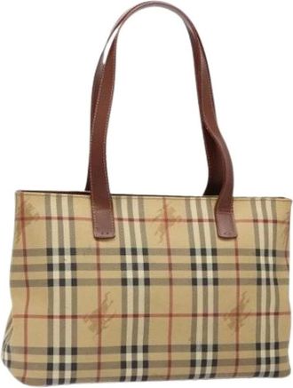 Burberry Pre-owned Handbags, female, Beige, Size: ONE SIZE Pre-owned Leather handbags