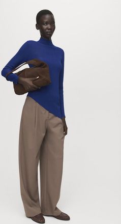 Mango Pullover asimmetrico collo alto blu elettrico - Donna - XXS - MANGO