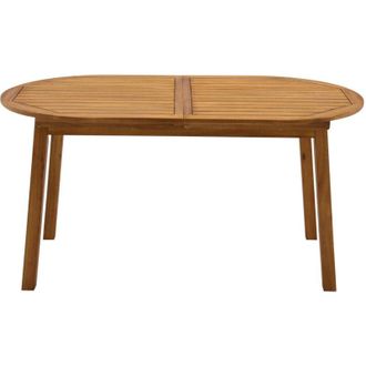 Miliboo Tavolo da giardino allungabile allunghe integrate in legno massello L160-210 MAYEL
