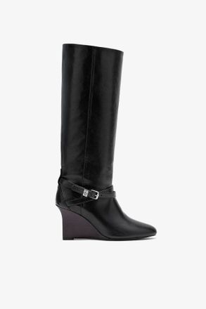 Ganni Black Kat High Boot in - Size 10 Recycled Leather