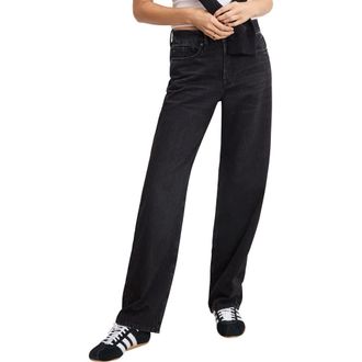 Good American Good 90s Relaxed Jeans in Black406 at Nordstrom, Size 12