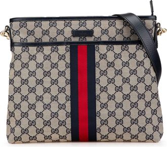 Gucci Pre-owned Womens Gg Canvas Crossbody Bag - Tan Textile - One Size