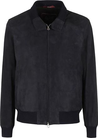 STEWART Suede Archie Goat Jas - Heren - Leren en Su&egrave;de Jassen - Blauw - 2XL - Leer - Jassen