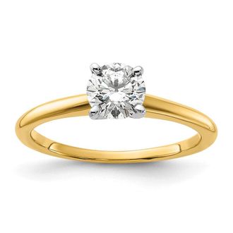 Diamond2Deal 14k Gold Lab Grown Diamond Engagement Ring 3/4Ct Clarity- VS Color- G-H