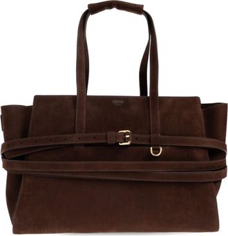 Moschino Dark Brown Tie Me Large Tote