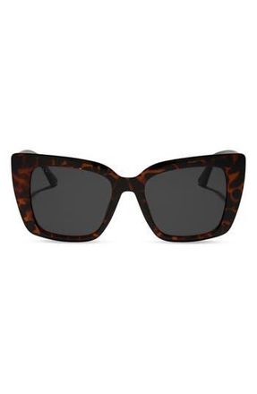 DIFF Eyewear 54mm Cat Eye Sunglasses in Dark Tortoise at Nordstrom Rack