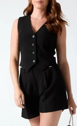 Guess Theoline Perfect Vest in Jblack-Black at Nordstrom, Size X-Large