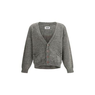 Magliano Gray Wool Mens Cardigan