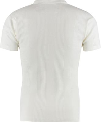 Maison Margiela Mens Cotton Knit T-shirt - Ivory - Size Large