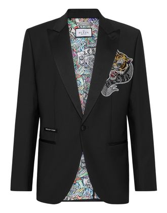 Philipp Plein Blazer Met &Eacute;&eacute;n Knoop Slim Fit Tattoo