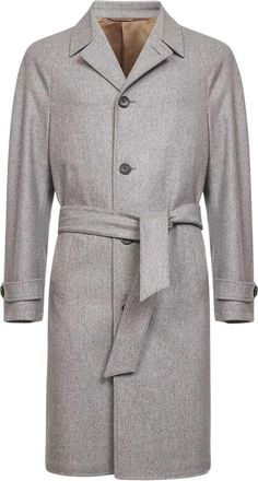 D4.0 Belted Coats - Heren - Jas met riem - Grijs - 2XL - Jassen