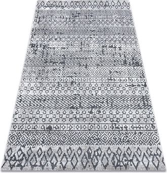 RugsX Alfombra Structural Sierra G6042 Tejido Plano Gris Claro - Geom&eacute;trico, &Eacute;tnico Beige 120x170 Cm