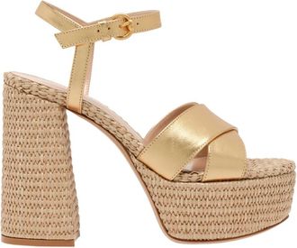 Gianvito Rossi Bebe Sandaal - Dames - Sandalen met hakken - Grijs - 36 EU - Leer - Schoenen