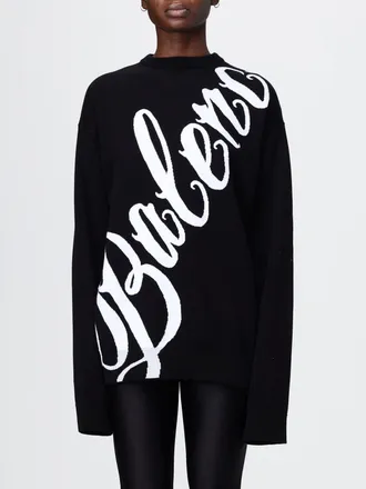 Balenciaga Cotton Blend Sweater with Maxi Logo