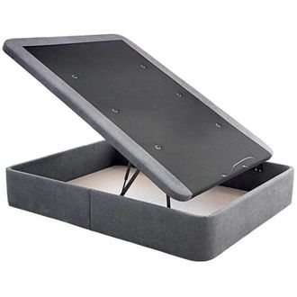 Colchones Aznar Canape Abatible Tela Con Tapa Marco 3d Altura 36 Cm 90x200 Cm - Antracita - No