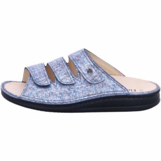 Finn Comfort Comfortabele Slide Sandalen - Dames - Schoenen - Blauw - Maat: 42 EU