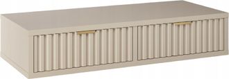 OEM Consolle Sospesa, Tavolo Da Toeletta In Cashmere Con Frontale Scanalato, Mobile Sospeso