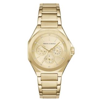 A|X Armani Exchange Multifunction Quartz Gold Dial Ladies Watch AX4624