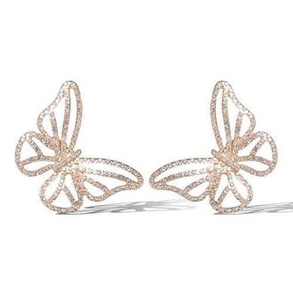 Jessica Simpson Textured Butterfly Gold-Tone Stud Earrings at Nordstrom