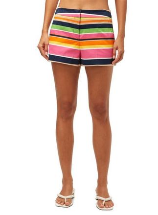 Trina Turk Stretch Cotton Corbin 2 Short in Multi Stripe at Nordstrom, Size 12