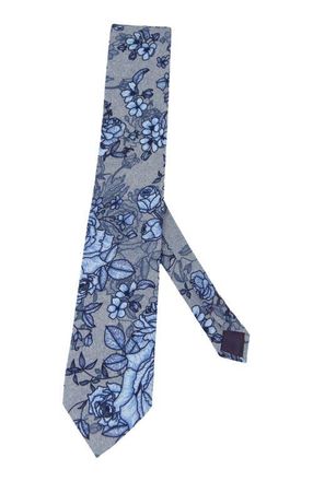 Lords of Harlech Taddeo Merino Wool Tie in Roma Floral Flannel at Nordstrom