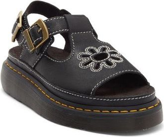 Dr. Martens Dunnet Flower Slingback Sandal in Black at Nordstrom, Size 10Us