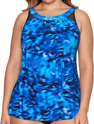 Miraclesuit Ursula Underwire Plus Size Tankini Top In Blue