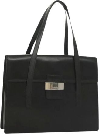 Burberry Pre-owned Shoulder Bags, female, Black, Size: ONE SIZE Pre-owned Leather Shoulder Bag