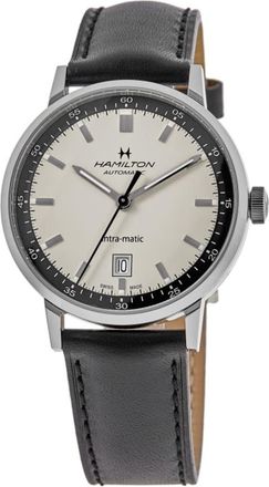 Hamilton American Classic INTRA-MATIC AUTO Beige Dial Leather Strap Mens Watch H38425720