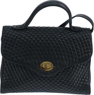 Bally Black Leather Handbag (Pre-Owned)