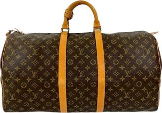 Louis Vuitton Pre-owned Weekend Bags, female, Brown, Size: ONE SIZE Pre-owned Plastic Weekend Bag