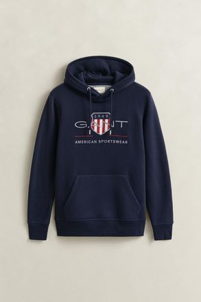 GANT Men Archive Shield Hoodie (XXXL) EVENING BLUE