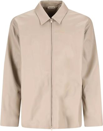 Fear of God Giacca in pelle con zip - Toni neutri