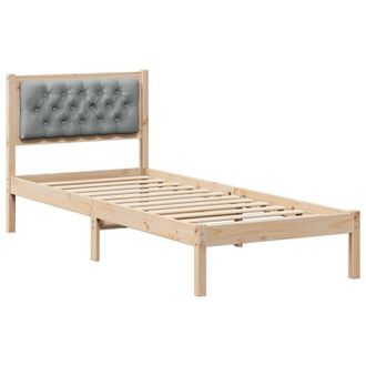 vidaXL Estructura De Cama Gris Claro 80 X 200 Cm Madera De Pino Macizo Vidaxl