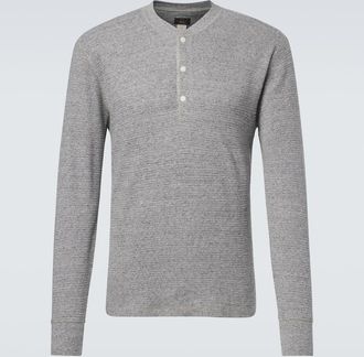 Ralph Lauren Waffle-knit cotton Henley shirt