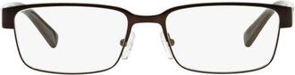 A|X Armani Exchange 54mm Rectangular Optical Glasses in Matte Brown at Nordstrom