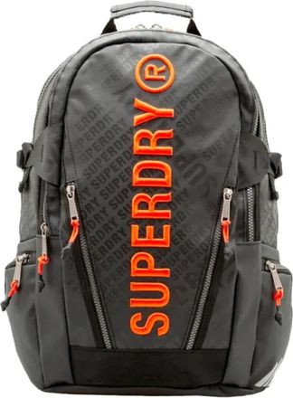 Superdry Zwarte Tarp All Over Rugzak - Heren - Rugzakken - Zwart - ONE Size - Polyester - Tassen