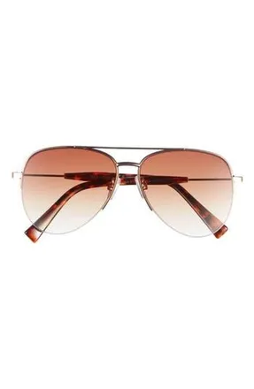 Vince Camuto 56mm Gradient Aviator Sunglasses in Gold at Nordstrom Rack