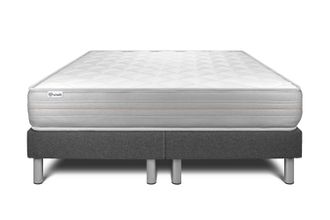 VITALIT Vitalit - Base Tapizada Gris + Colch&oacute;n Con Espuma Viscoel&aacute;stica 2x100x200