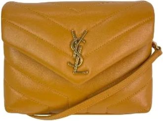 Saint Laurent Pre-owned Leather crossbody-bags - Dames - Vintage Schoudertas - Geel - ONE Size - Leer - Vintage
