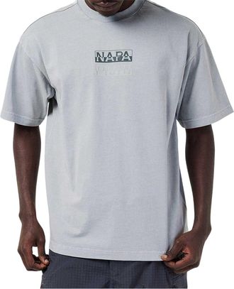 Napapijri Katoenen heren-T-shirt (Ultiem grijs)
