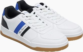Ben Sherman Mens Ben Sherman Mens Curve Mod Stripe Trainers - White - Size: 11