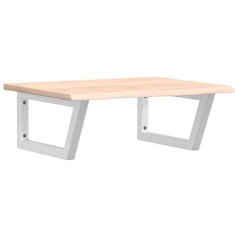 vidaXL Vidaxl - Estante De Lavabo De Pared De Acero Y Madera Maciza De Roble