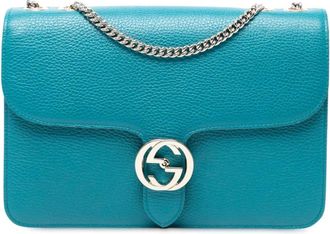 Gucci Borsa a tracolla Dollar GG media in pelle di vitello 2016-2025 - Blu