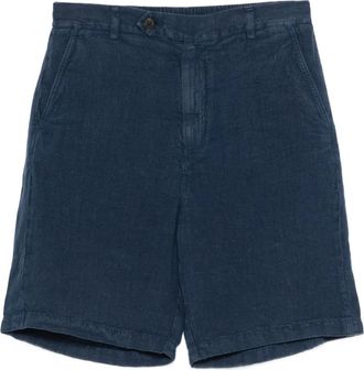 MC2 Saint Barth Sebastian Pants - Heren - Korte Broeken - Blauw - 2XL - Linnen - Korte Broeken