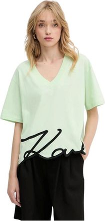 Karl Lagerfeld Mujer, Camisetas, Verde, Talla: S