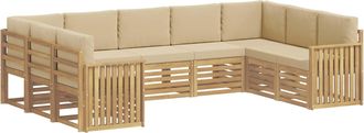 vidaXL Juegos De Sof&aacute;s Madera De Acacia S&oacute;lida Vidaxl